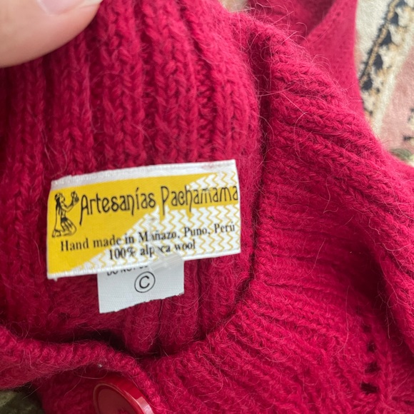 Artesanias Pachamama Hand Made 100% Alpaca Wool Size S/m - Picture 5 of 6